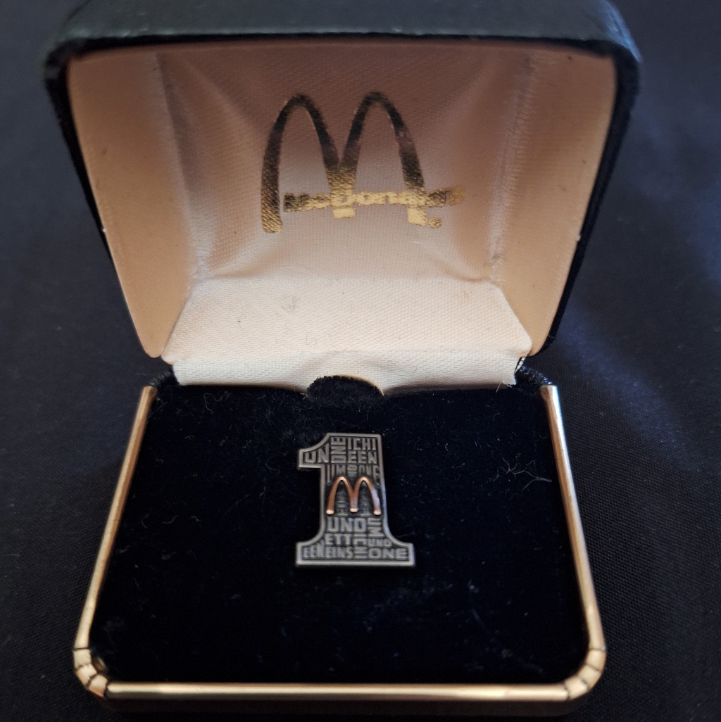 Mcdonald's Collectible Black And Gold Lapel Pin